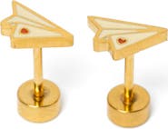 Pip Pop Paper Airplane Stud Earrings