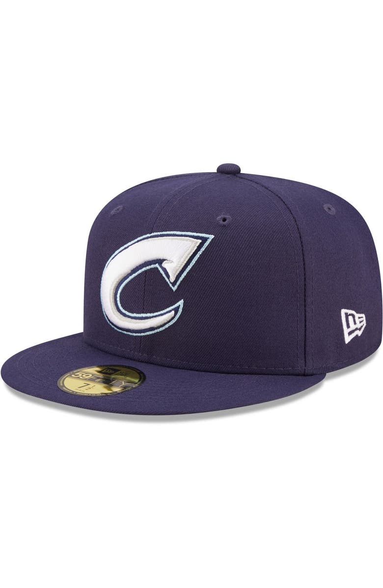 New Era Men's New Era Navy Columbus Clippers Authentic Collection 59FIFTY Fitted Hat, Main, color, Navy