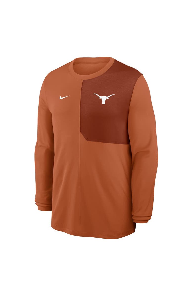 Nike Men's Nike Texas Orange Texas Longhorns 2025 Sideline Coach UV Performance Long Sleeve T-Shirt, Alternate, color,