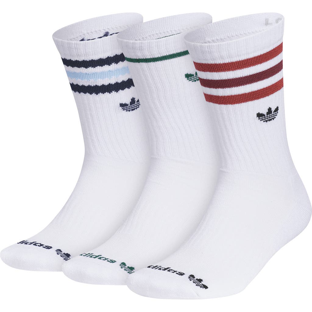 Adidas Originals Adidas Assorted 3-pack Roller Crew Socks In Multi