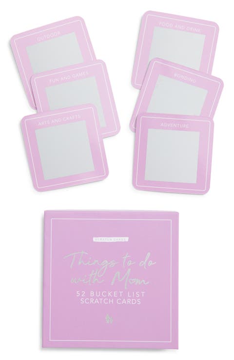 'Things to Do with Mom' 52 Bucket List Scratch Cards