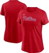 Nike Women's Nike Red Philadelphia Phillies Wordmark T-Shirt