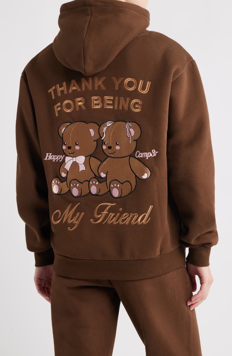 HAPPY CAMP3R Thank You For Being My Friend Hoodie, Alternate, color, Brown