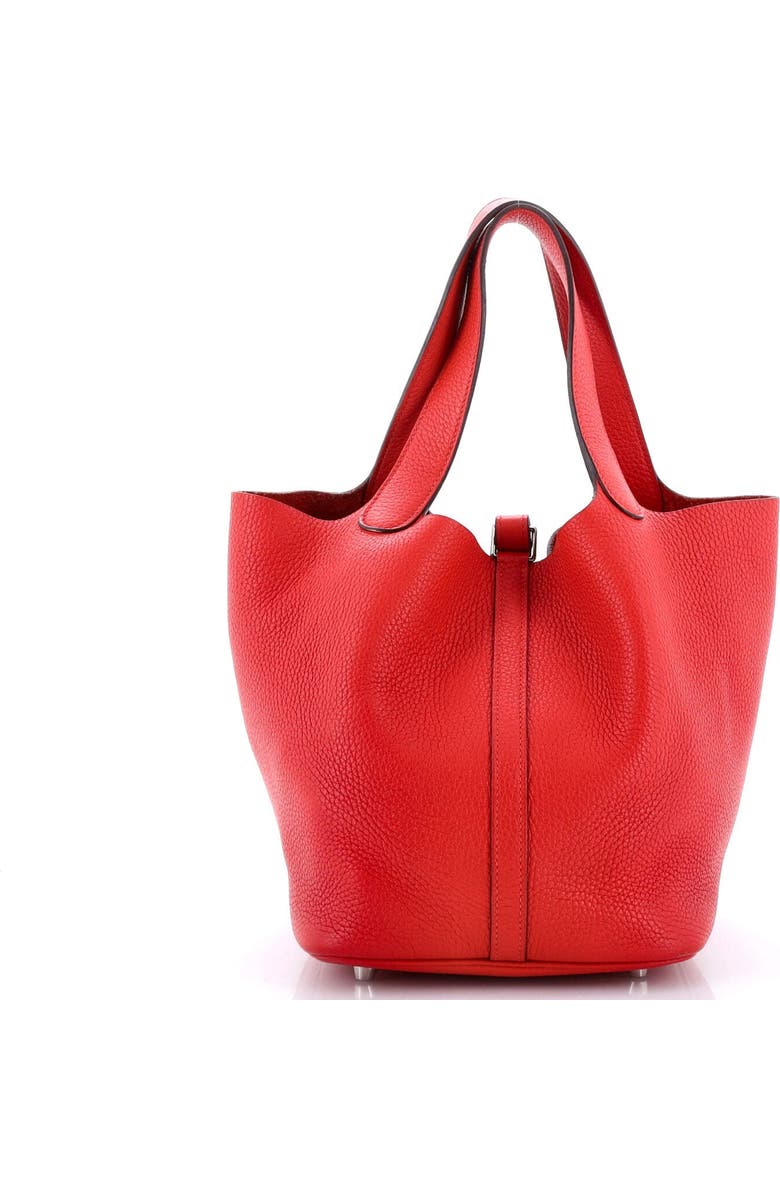 Pre-Owned Hermes Picotin Lock Bag Clemence MM, Alternate, color, Rouge Tomate