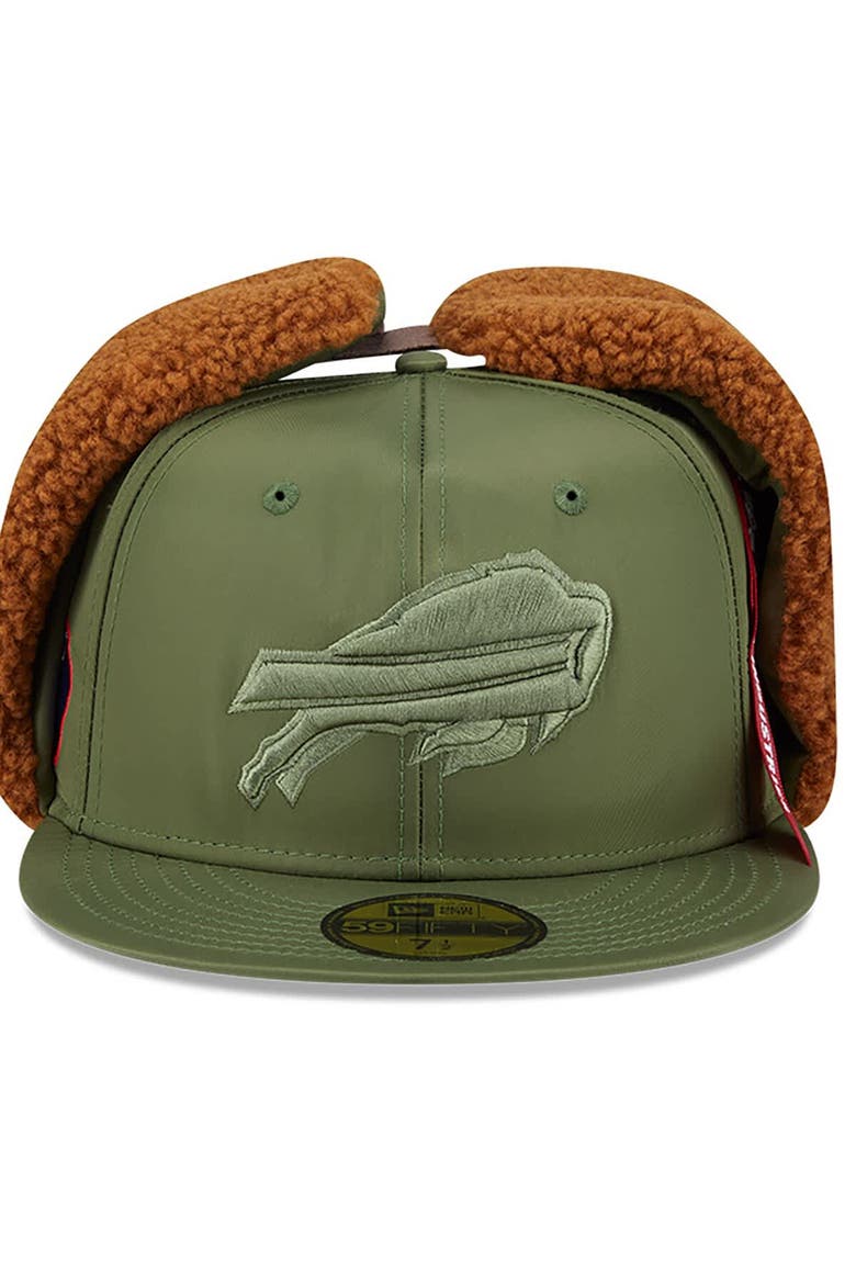 Men's New Era x Alpha Industries  Olive Buffalo Bills Dog Ears 59FIFTY Fitted Hat, Alternate, color, Olive