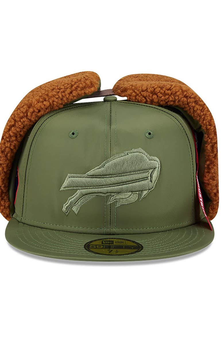 New Era x Alpha Industries Men's New Era x Alpha Industries  Olive Buffalo Bills Dog Ears 59FIFTY Fitted Hat, Alternate, color, Olive