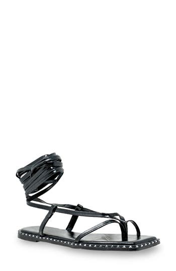 Chase & Chloe Chase And Chloe Studded Ankle Wrap Sandal