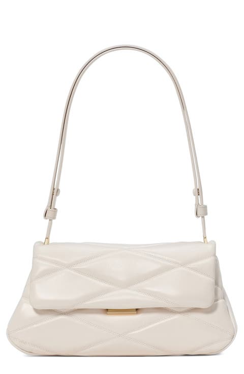 grace diamond quilted leather shoulder bag