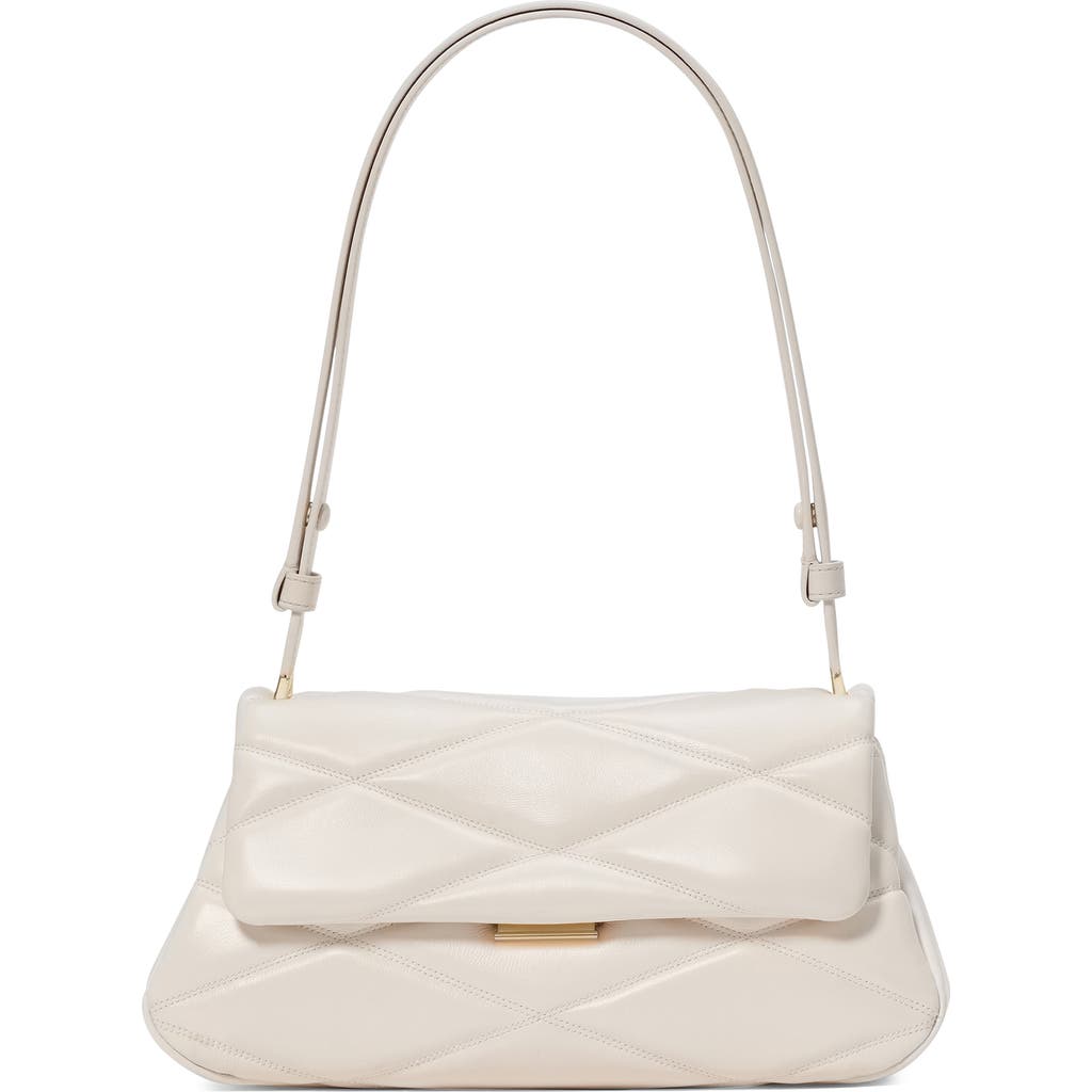 Kate Spade New York Grace Diamond Quilted Leather Shoulder Bag In Cream