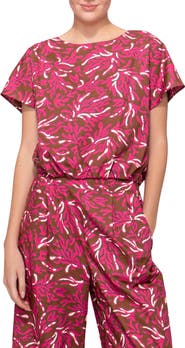 MELLODAY Poplin Banded Hem Top