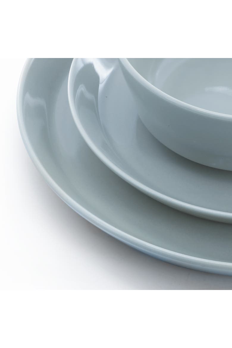 12 Piece Round Stoneware Dinnerware Set, Alternate, color, Blue