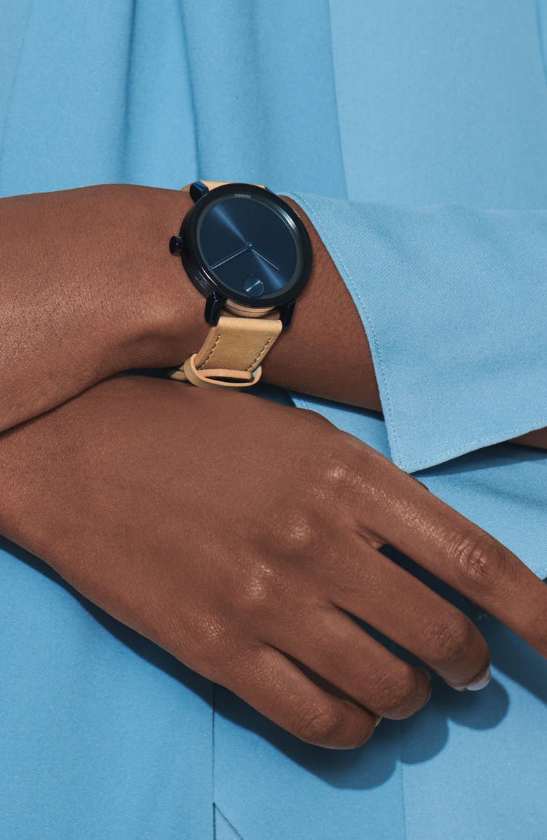 Movado Bold Leather Strap Watch, 40mm, Alternate, color,