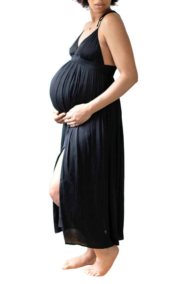 Oxord Maternity/Nursing Sundress, Alternate, color, OXFORD BLACK