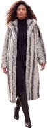 Roaman's Plus Size Hooded Faux Fur Coat
