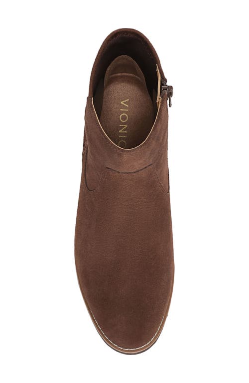 Vionic Ariana Platform Wedge Bootie In Brown