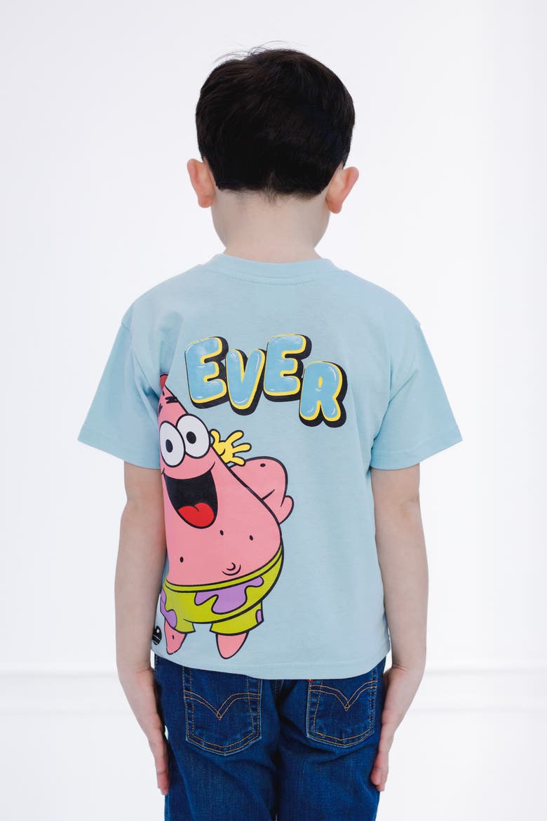 Birthday T-Shirt, Alternate, color, SpongeBob Patrick Blue