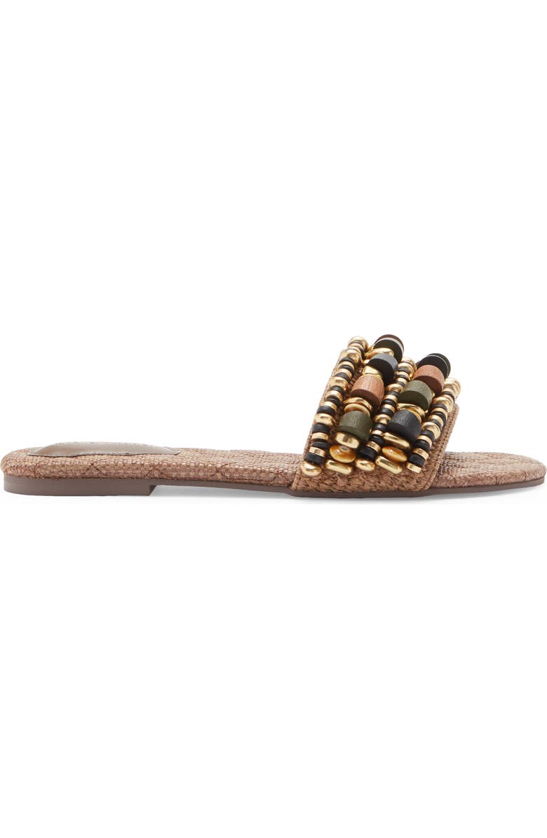 Steve Madden Marika Slide Sandal, Alternate, color, Brown Raffia