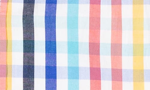 Joe's Plaid Short Sleeve Button-up Shirt & Denim Shorts Set In Blue Multi
