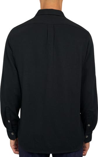 Solid Waffle Knit Shirt Jacket