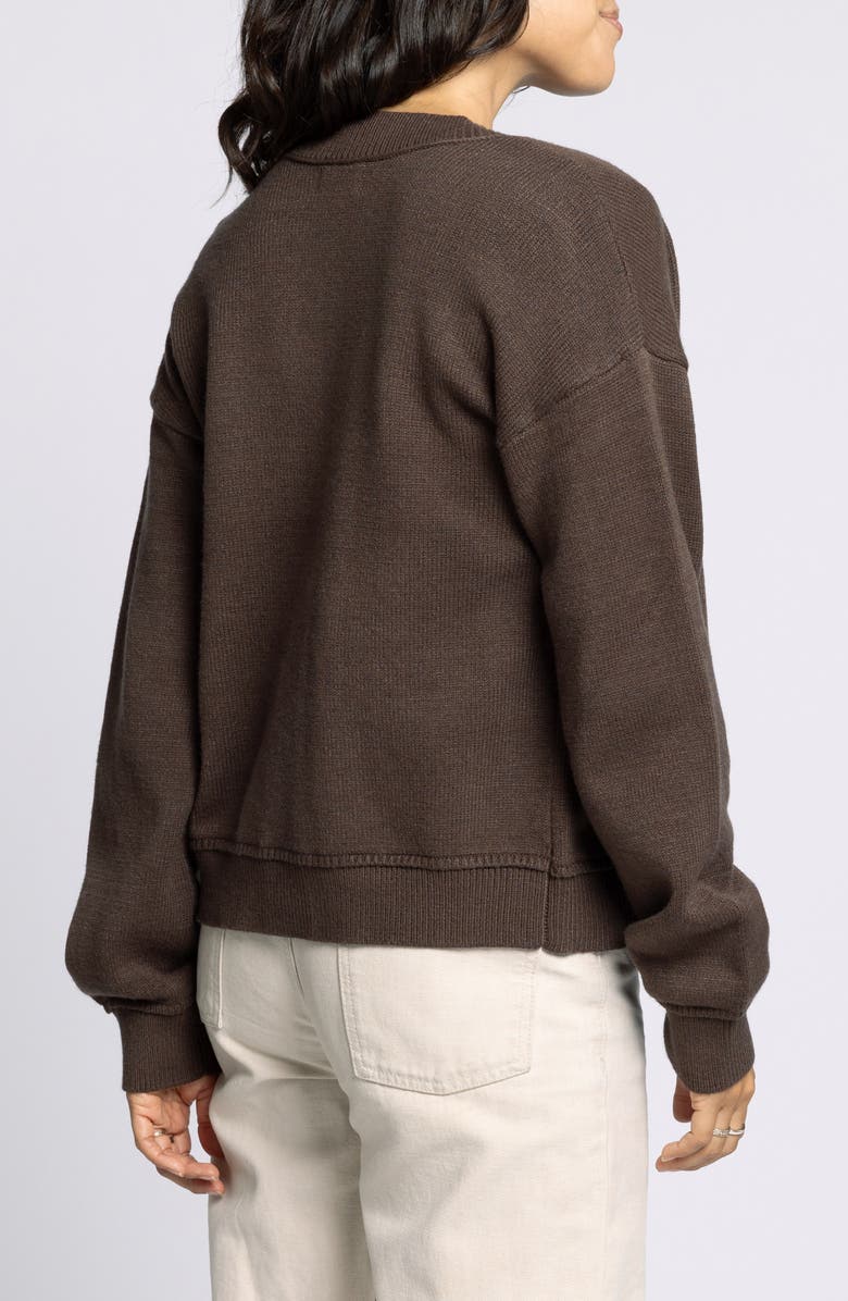 Thread & Supply Eliza Cardigan, Alternate, color, Brown Melange
