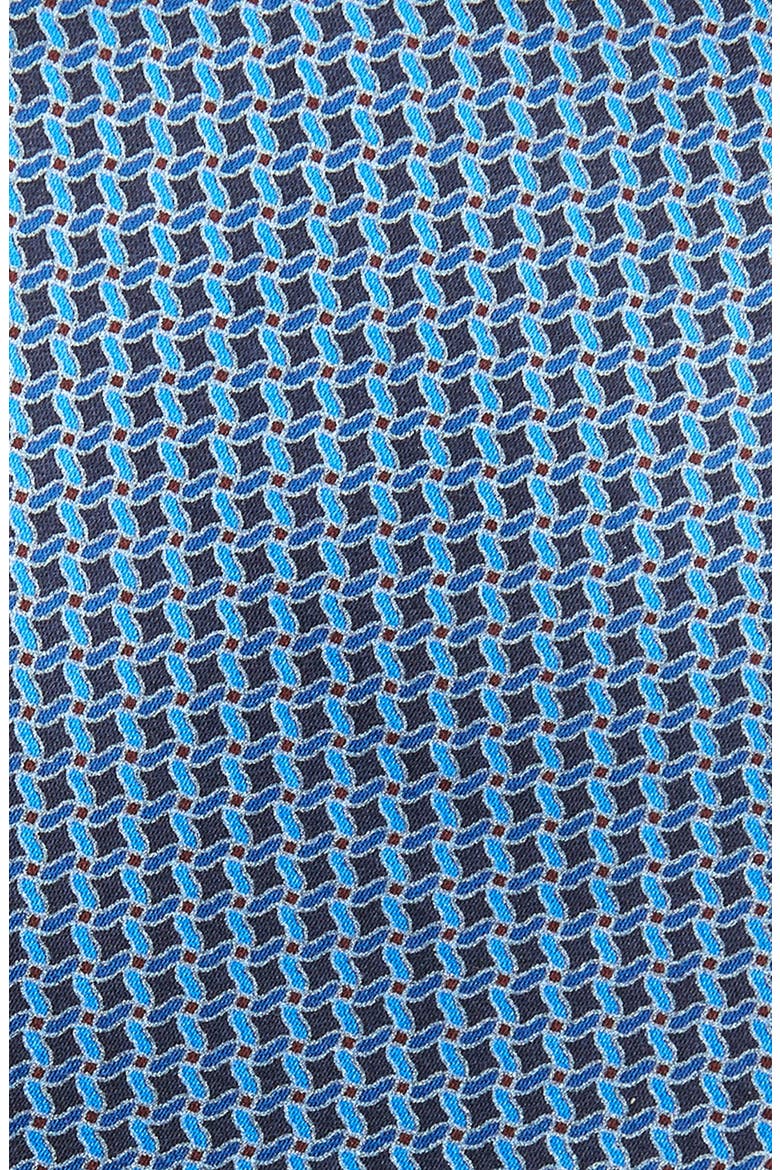 Special Project Print Navy Silk Tie, Alternate, color, NAVY