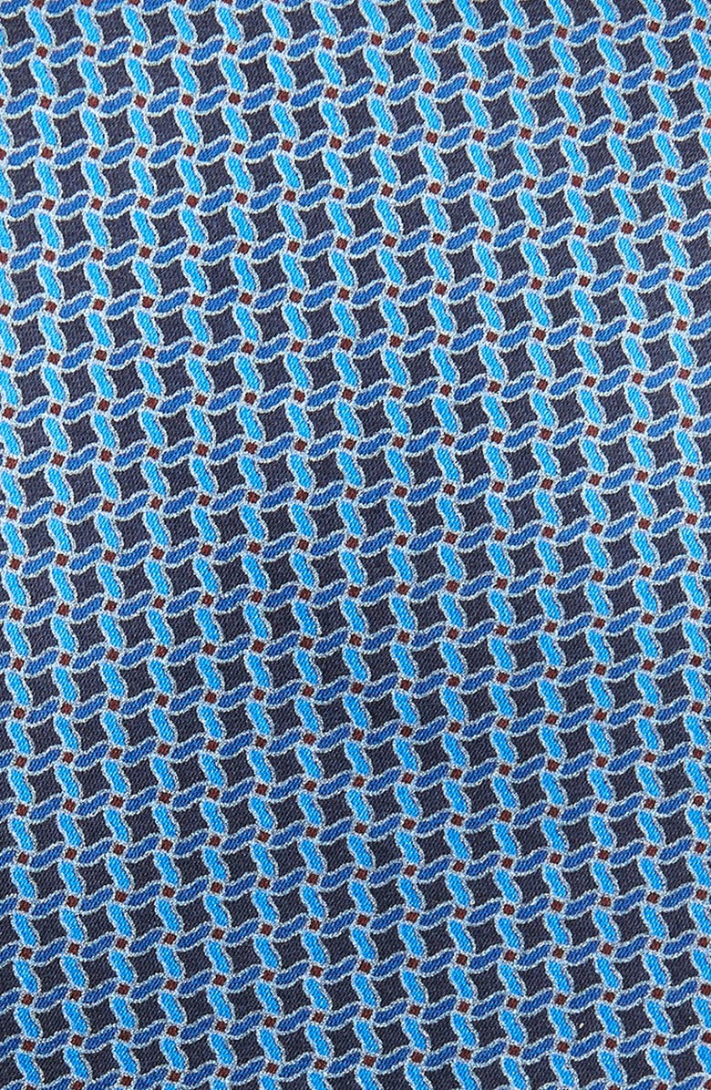ZEGNA TIES Special Project Print Navy Silk Tie, Alternate, color, 
