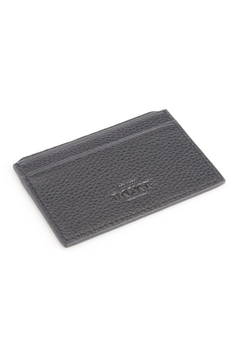 RFID Leather Card Case, Alternate, color, BLACK
