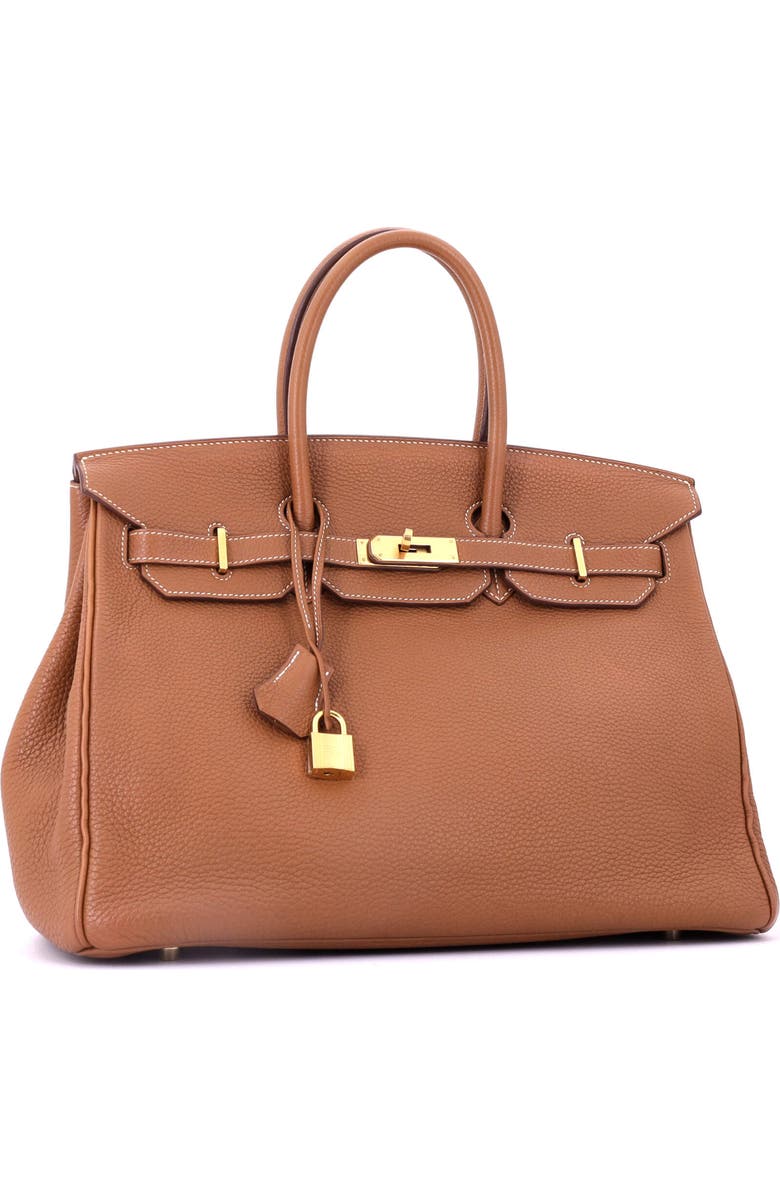 Pre-Owned Hermes Birkin Handbag Brown Togo with Gold Hardware 35, Alternate, color, Gold