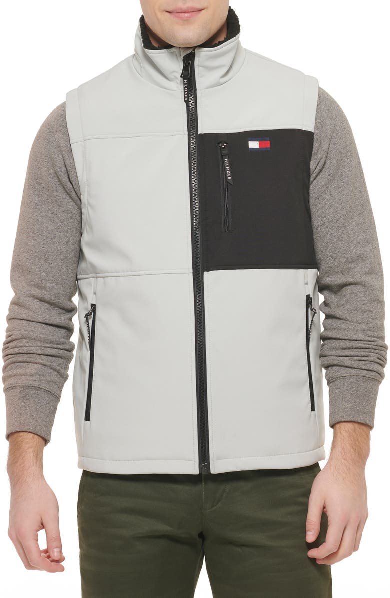 Tommy Hilfiger Water Resistant Faux Shearling Lined Quilted Vest, Main, color, 