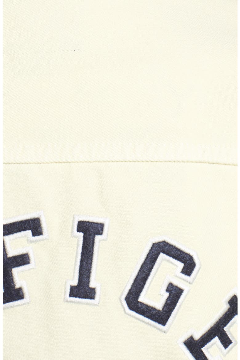 '90s Girlfriend Trucker Jacket, Alternate, color, LEMON MERINGUE