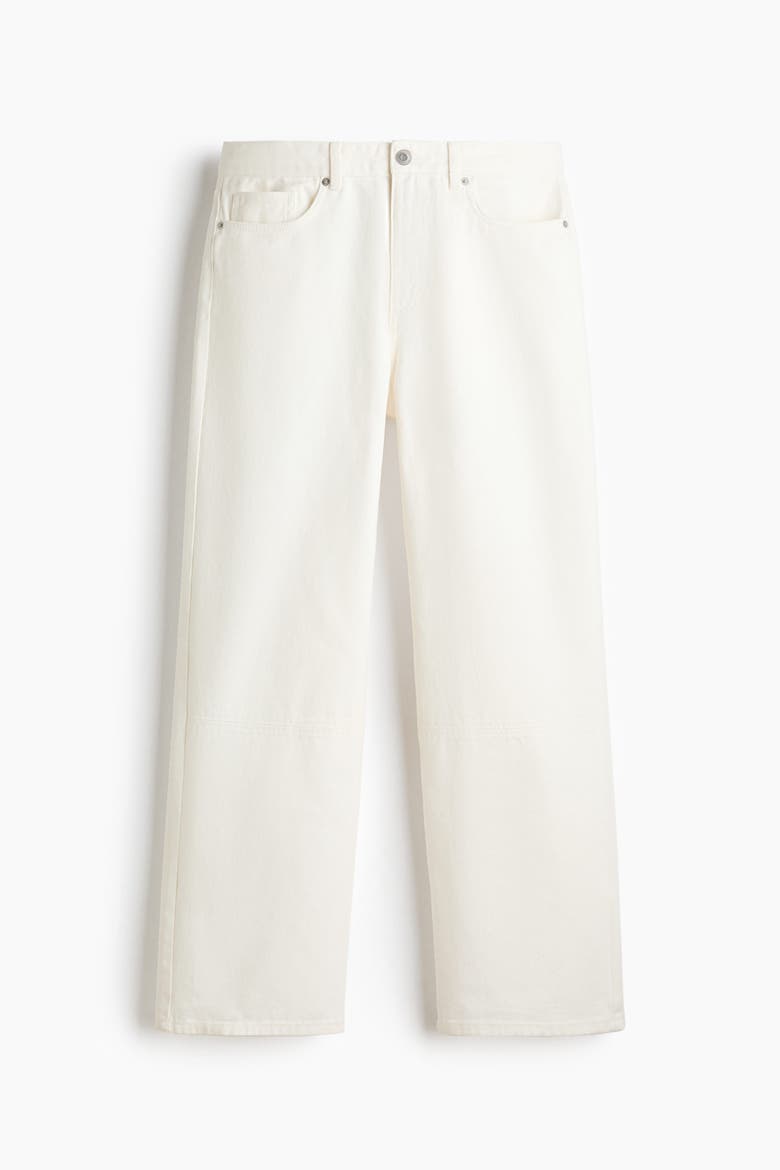 Relaxed-fit Cotton Pants, Alternate, color, White
