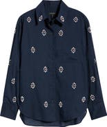 rag & bone Connie Embellished Button-Up Shirt