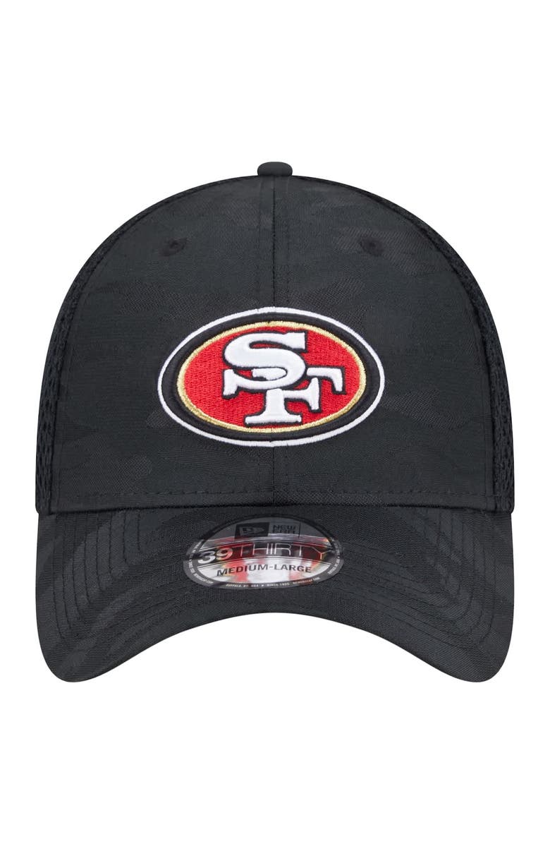 New Era Men's New Era Black San Francisco 49ers Active Camo 39THIRTY Flex Hat, Alternate, color, 