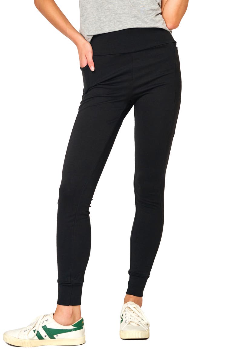 Essential Soft Ponte Pants, Main, color, BLACK
