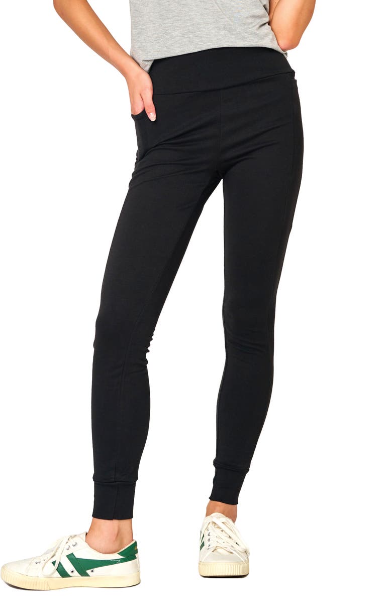 GIBSONLOOK Essential Soft Ponte Pants, Main, color, Black