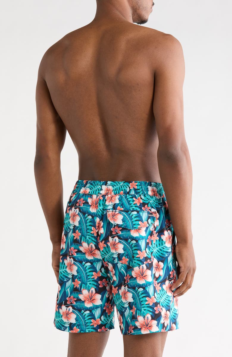 Hurley Cabana Floral Volley Swim Shorts, Alternate, color, Black