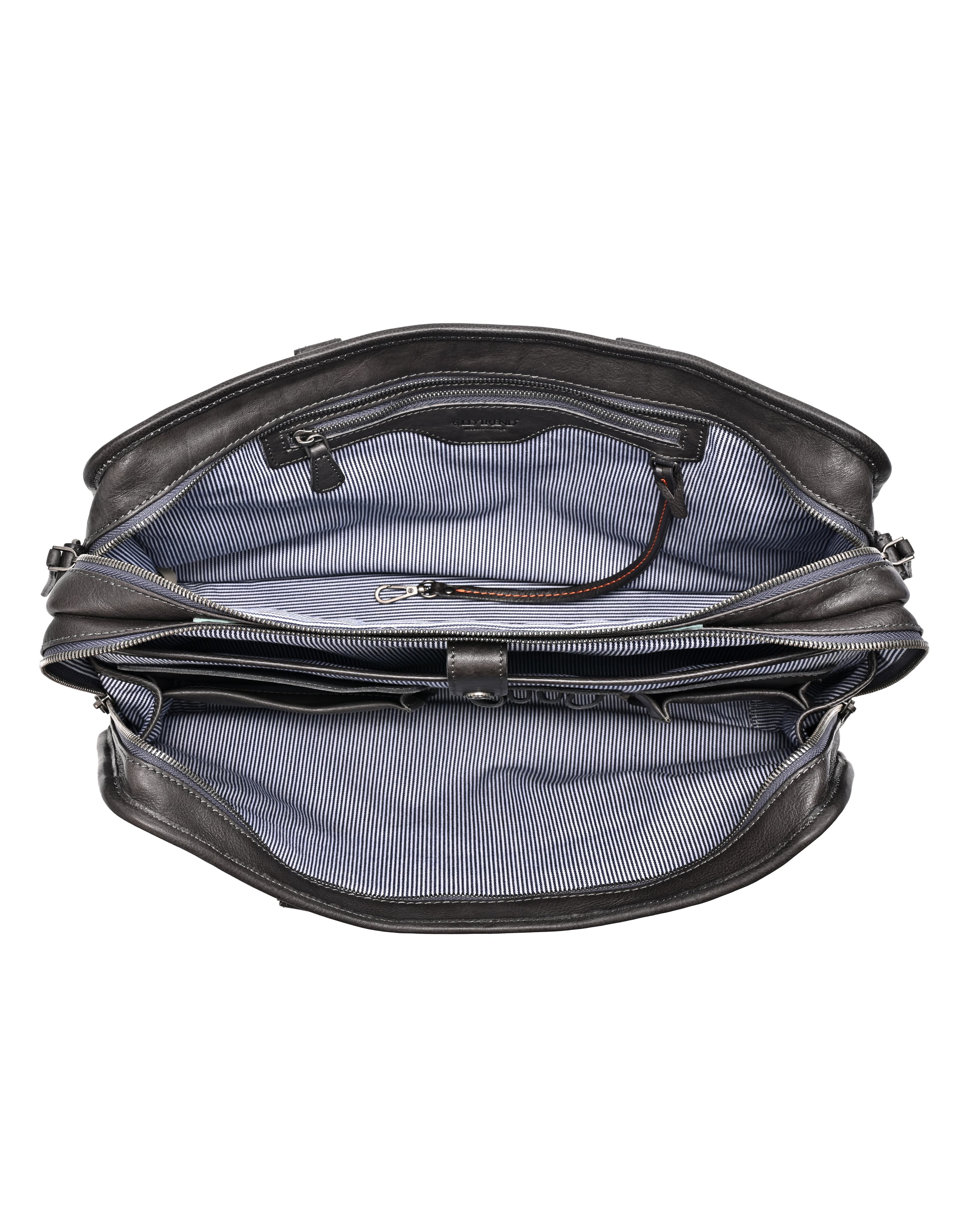 Speedwell Genuine Leather Structured Heritage Briefcase, Alternate, color, Slate