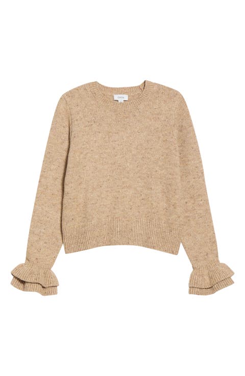Confetti Ruffle Cuff Sweater