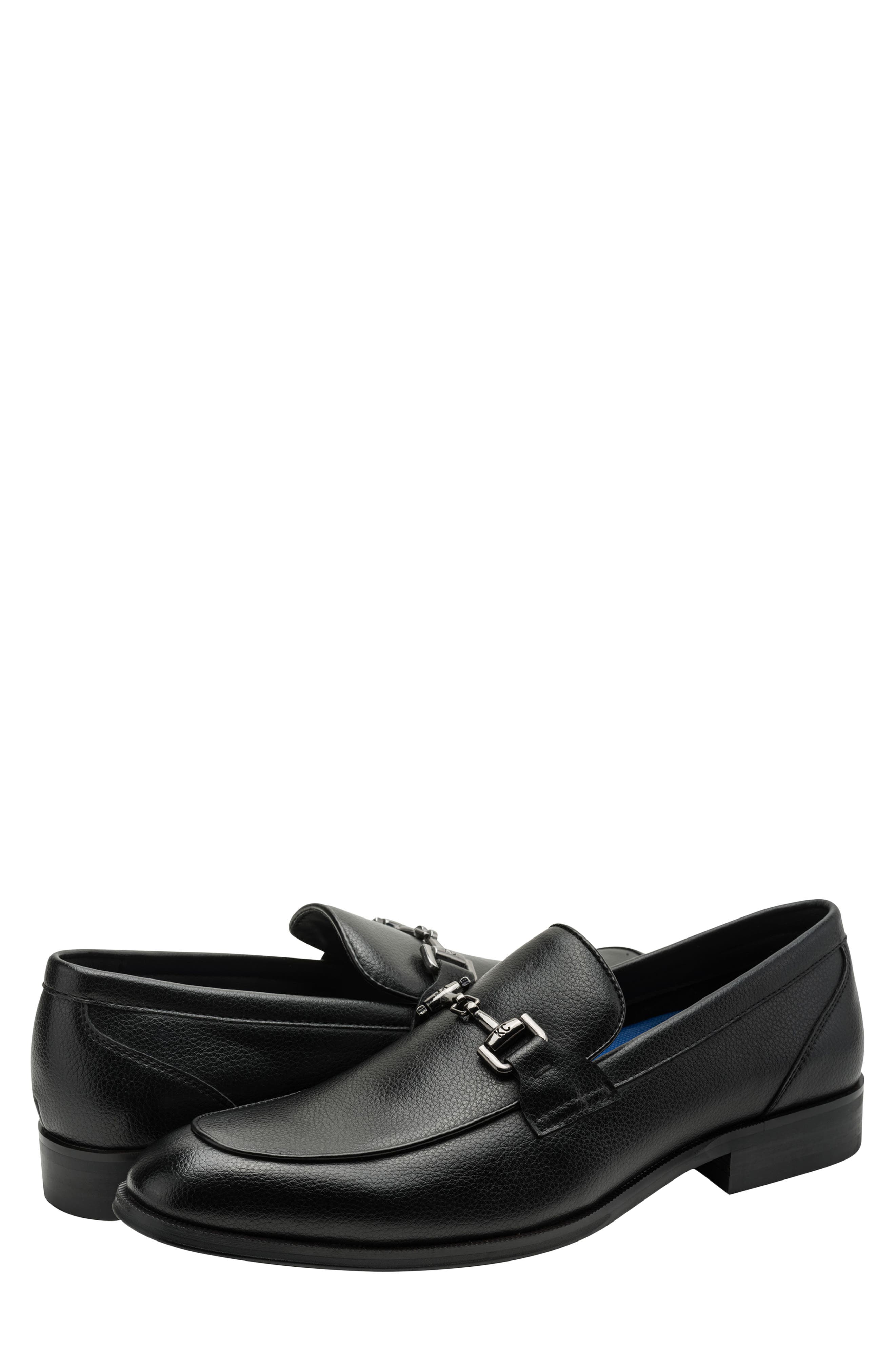 Miller Faux Leather Bit Loafer, Alternate, color, BLACK