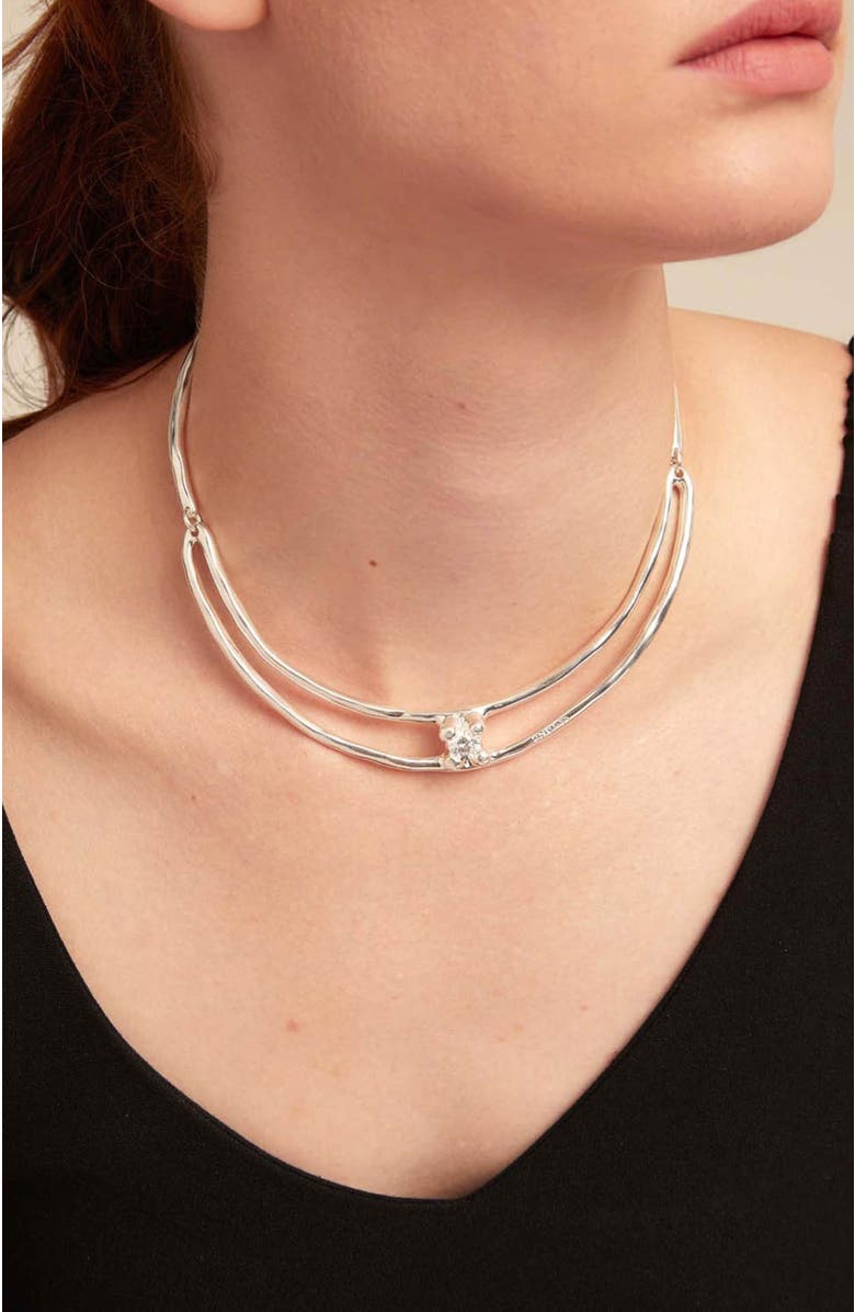 UNODE50 Twin Radiance Collar, Alternate, color, Silver