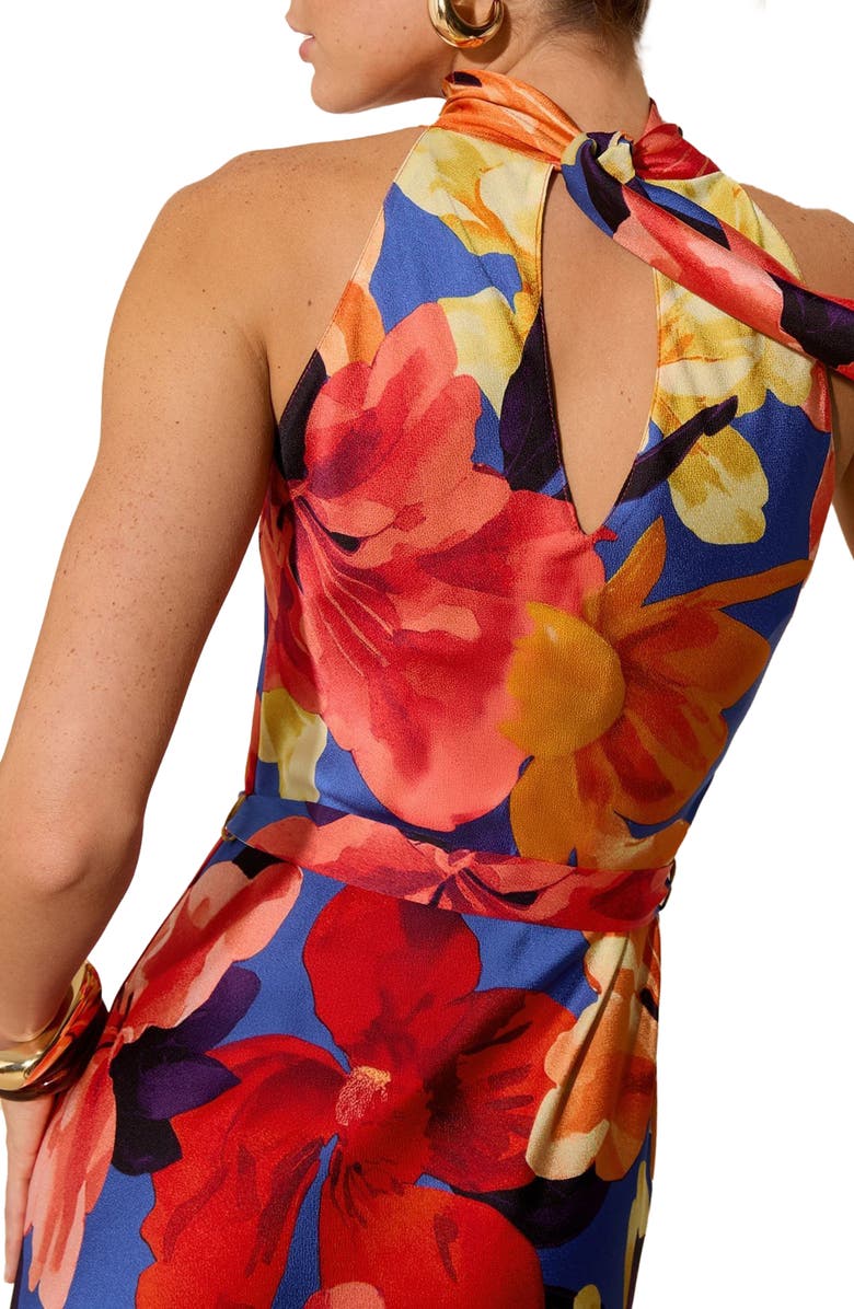 Friends Like These Print Sleeveless Midi Dress, Alternate, color, Blue