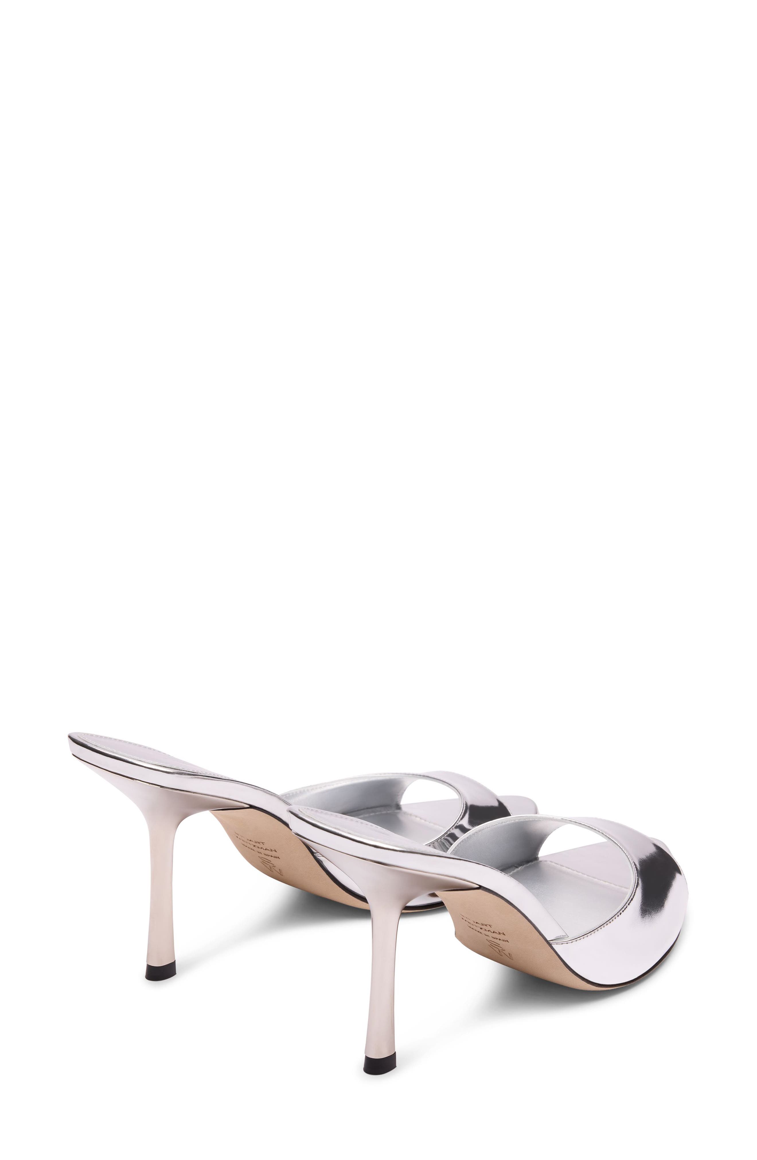 Stuart Weitzman Lexington Mule 85, Alternate, color, Silver