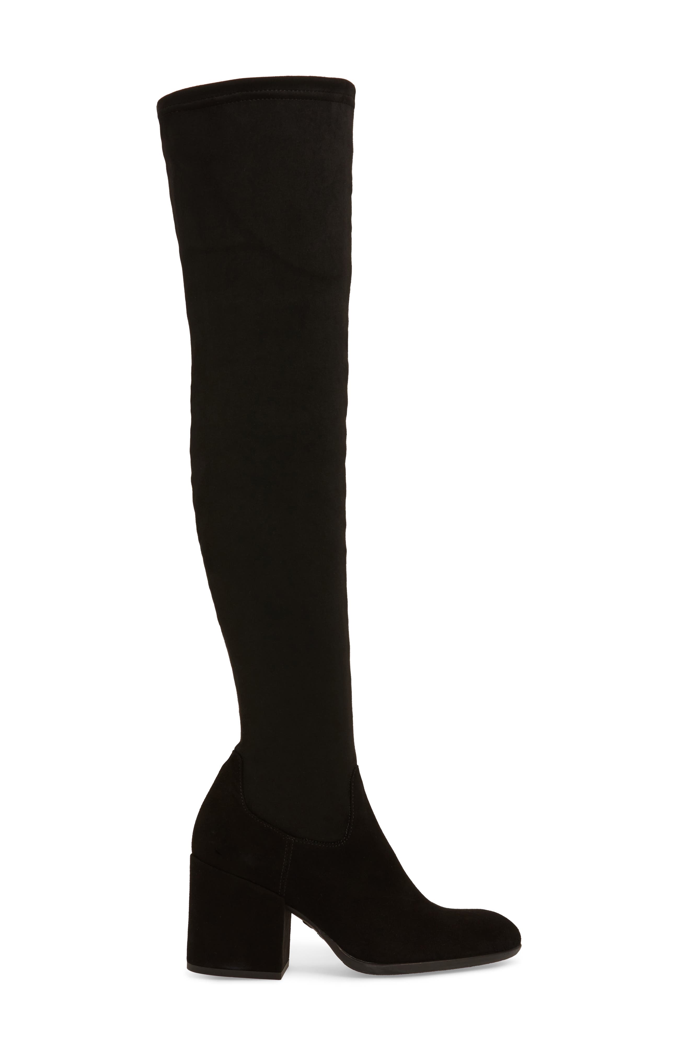Verve Over the Knee Boot, Alternate, color, BLACK SUEDE
