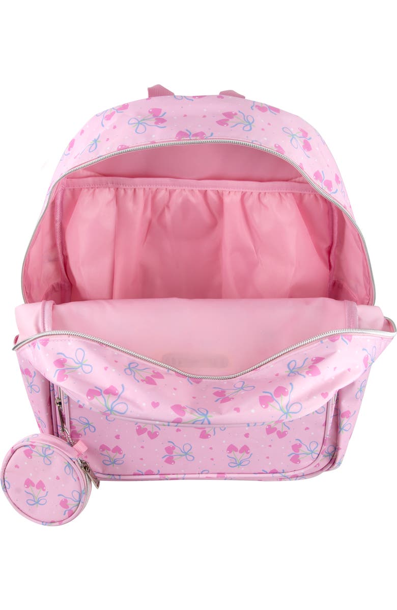 Jessica Simpson Kids' Cherry Print Nylon Backpack, Alternate, color, Pink