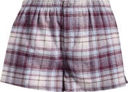 SKIMS Flannel Plaid Sleep Boxer Shorts