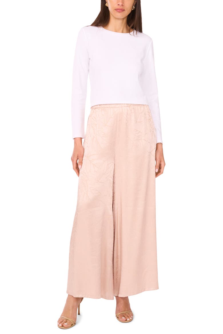 Pull-On Wide Leg Pants, Alternate, color, NATURAL