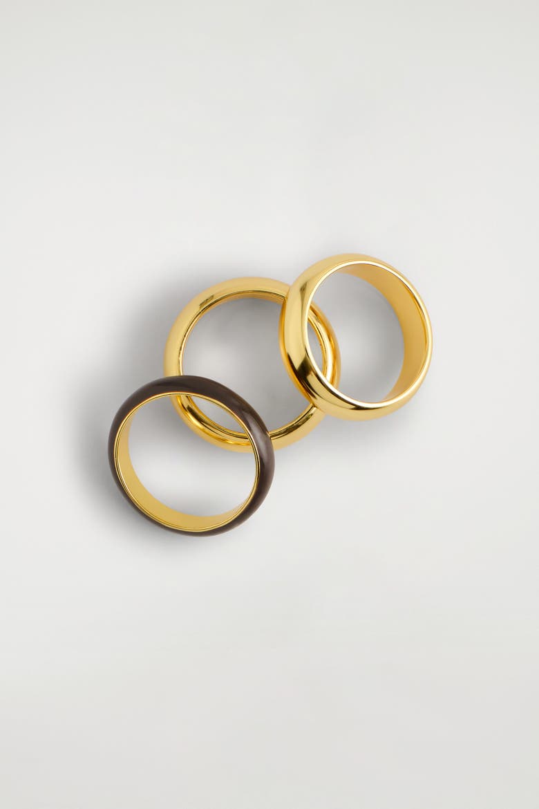 3-Pack Stacking Rings, Alternate, color, GOLD / BROWN