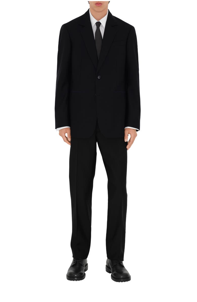Burberry Wool Tailored Jacket, Main, color, Black