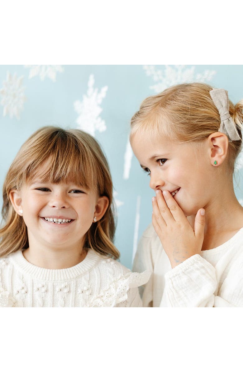 Pip Pop Christmas Tree Stud Earrings, Alternate, color, Green