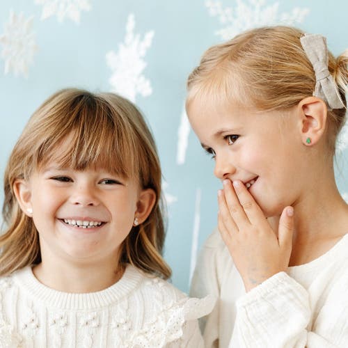 Pip Pop Christmas Tree Stud Earrings In Green